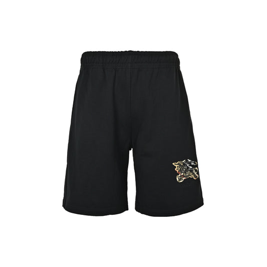 Burberry large plaid war horse embroidered shorts