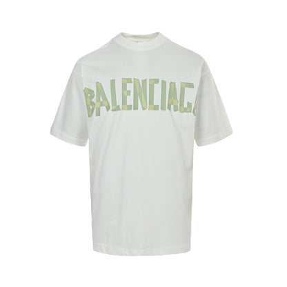 Balenciaga masking tape printed short sleeves