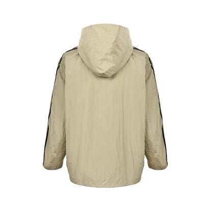 Balenciaga & Adidas joint series three-bar hooded trench coat