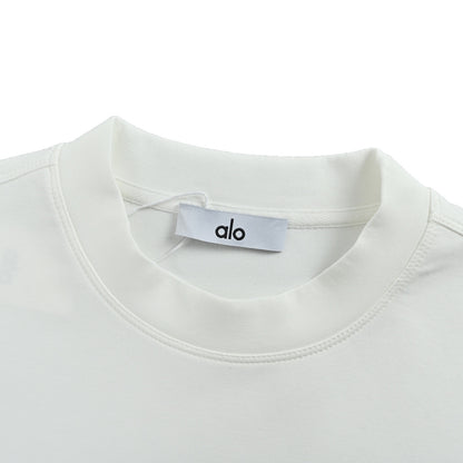 ALO 25Fw dark pattern three-dimensional logo tatami embroidered long-sleeved T-shirt