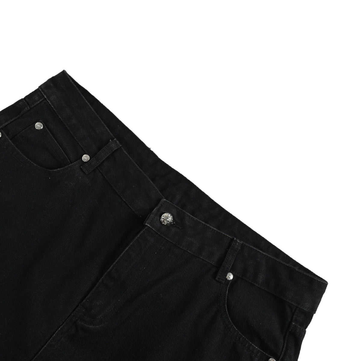 Chrome Hearts/Chrome Heart cross patch embroidered washed jeans