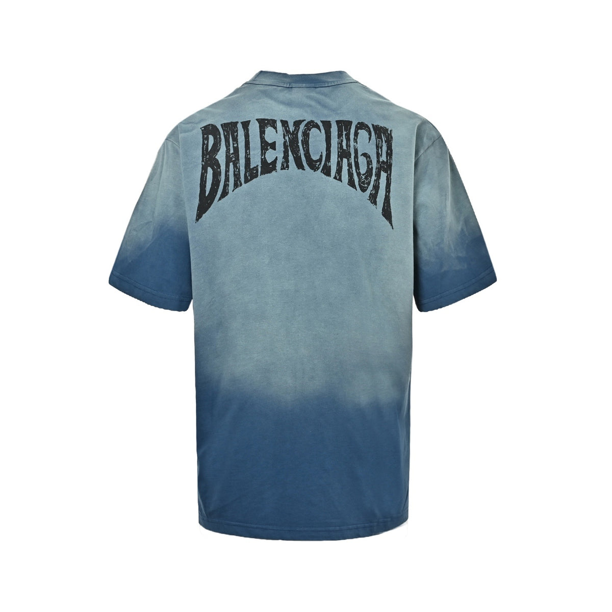 Balenciaga/Balanciaga back letter printed washed short sleeves