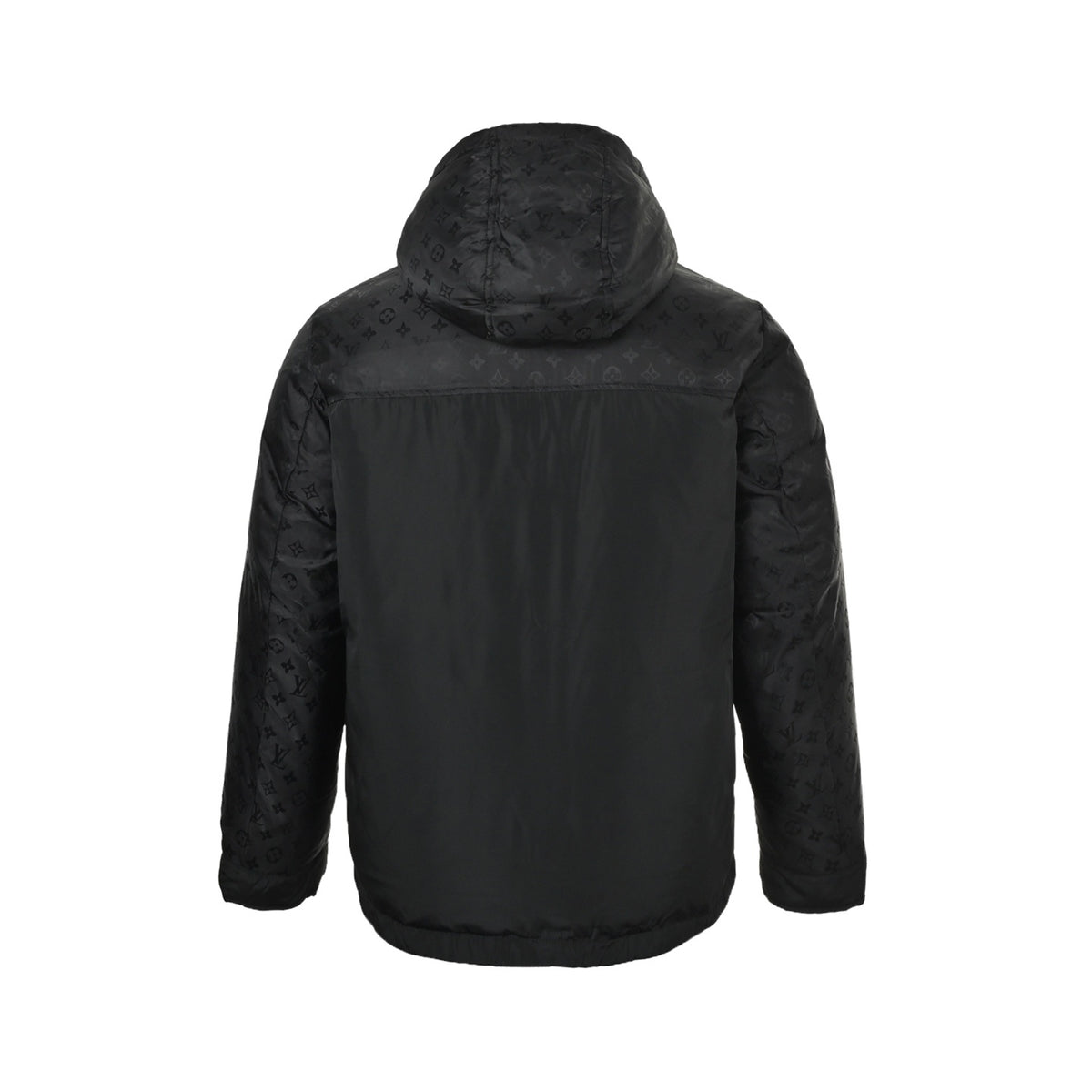 Louis Vuitton presbyopic patchwork hooded down jacket