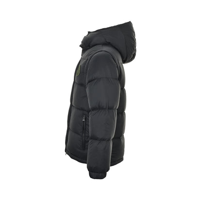 Moncler/Mask CYCLONE large logo sleeves detachable hooded down jacket