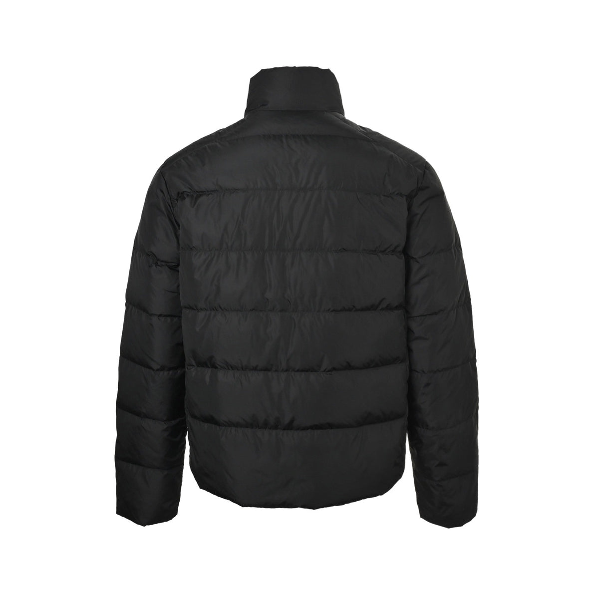Prada pocket triangle logo quilted stand collar down jacket