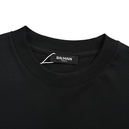 BALMAIN 26ss simple rubberized small label short sleeves