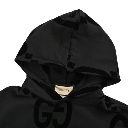 Gucci 24Fw Double G flocking print suit hooded sweatshirt