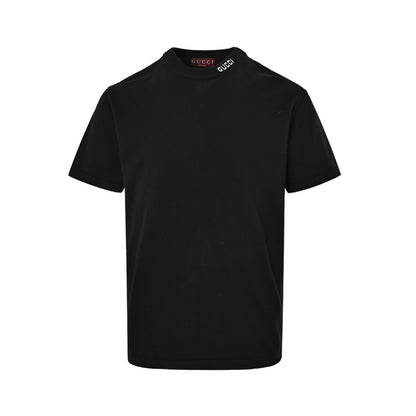 Gucci neckline letter jacquard knitted short sleeves