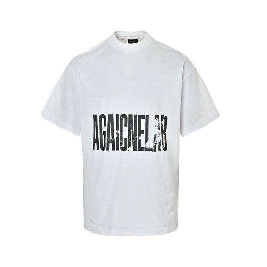 Balenciaga/Balanciaga horizontal letter printed short sleeves