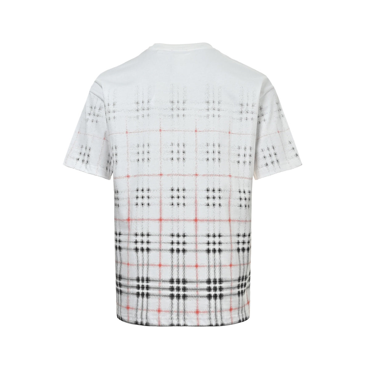 Burberry 26ss gradient fuzzy plaid printed short sleeves