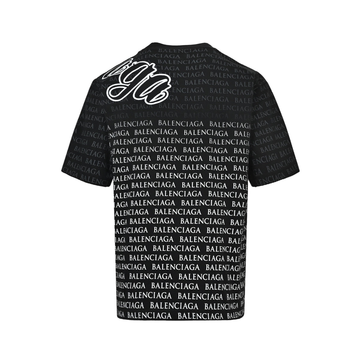 Balenciaga letter embroidered gradient printed short sleeves