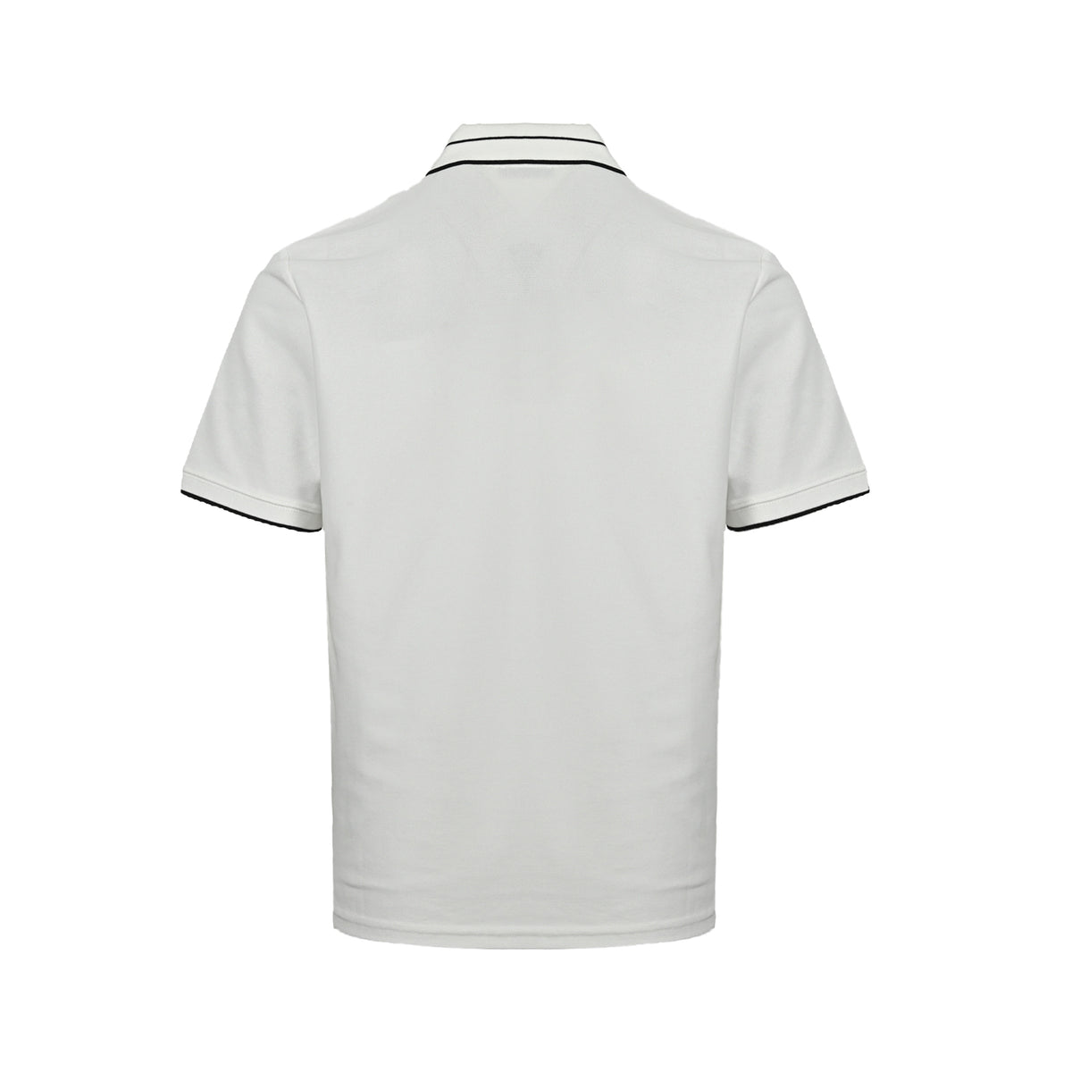 Prada 25ss placket threaded letter triangle logo embroidered Polo short sleeves