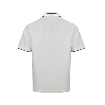 Prada 25ss placket threaded letter triangle logo embroidered Polo short sleeves