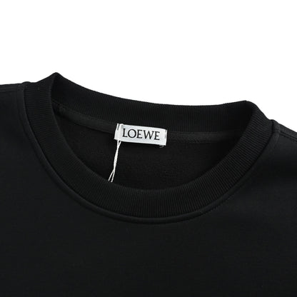 Loewe/Luo Yiwei chalk letter logo logo round neck sweatshirt