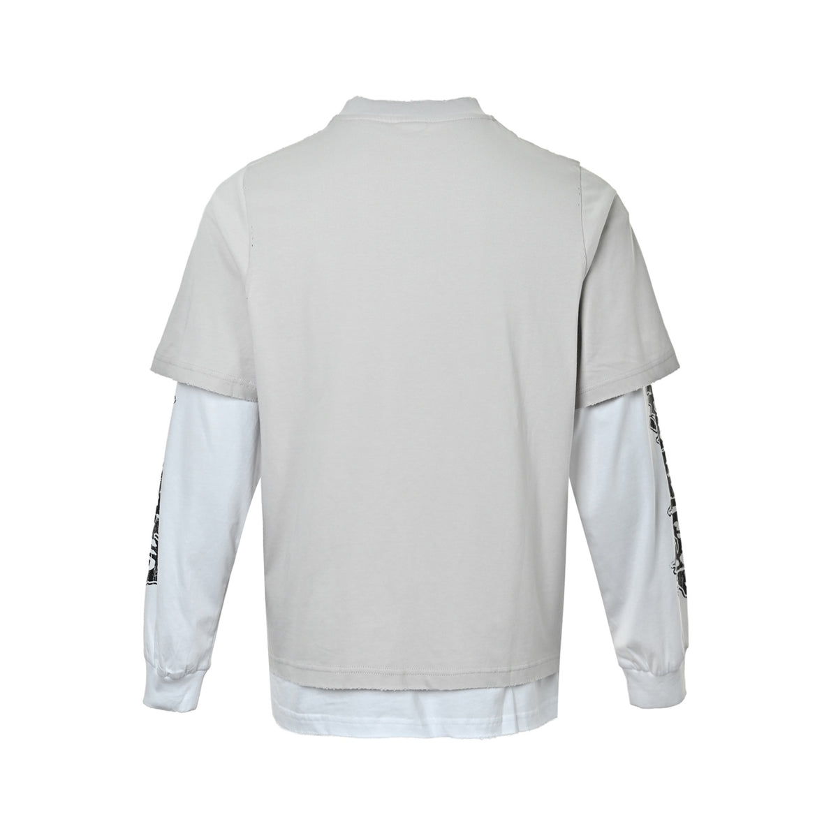Balenciaga ring fake two-piece printed embroidered long-sleeved T-shirt