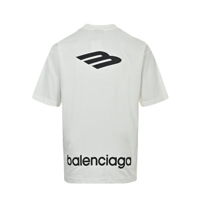 Balenciaga/Balanciaga 26ss 3M ski letter logo embroidered short sleeves