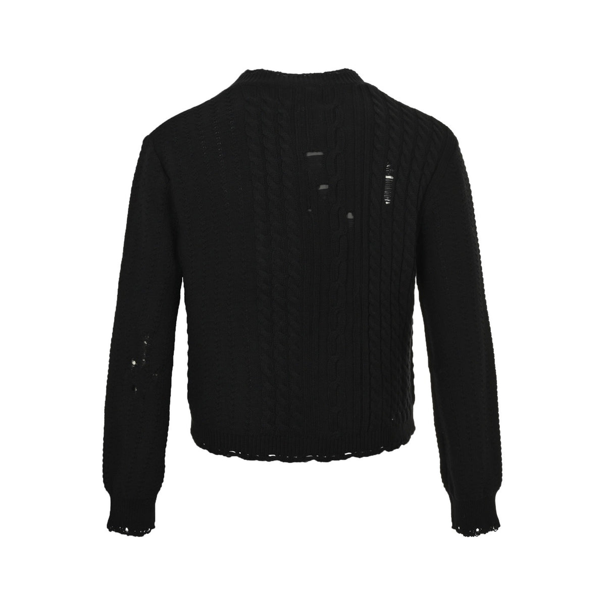 ENFANTS RICCHES DÉPRIMÉS Melancholic rich second generation twist knitted cardigan with holes
