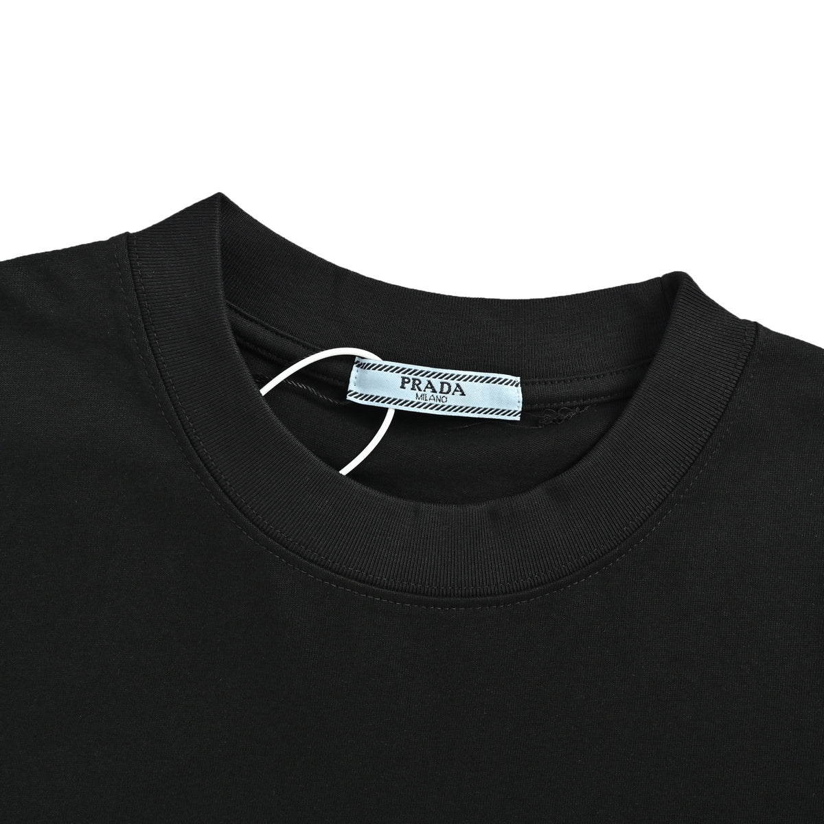 Prada laminated letter sleeve pocket triangle logo short sleeves