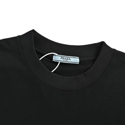 Prada laminated letter sleeve pocket triangle logo short sleeves