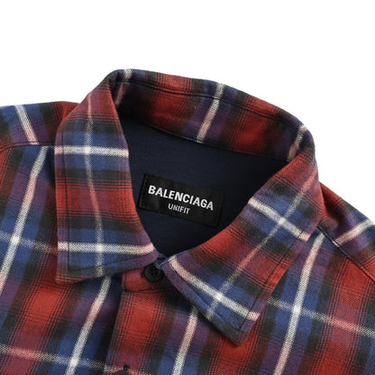 Balenciaga/Balanciaga 24Fw plaid double-layer reversible shirt jacket