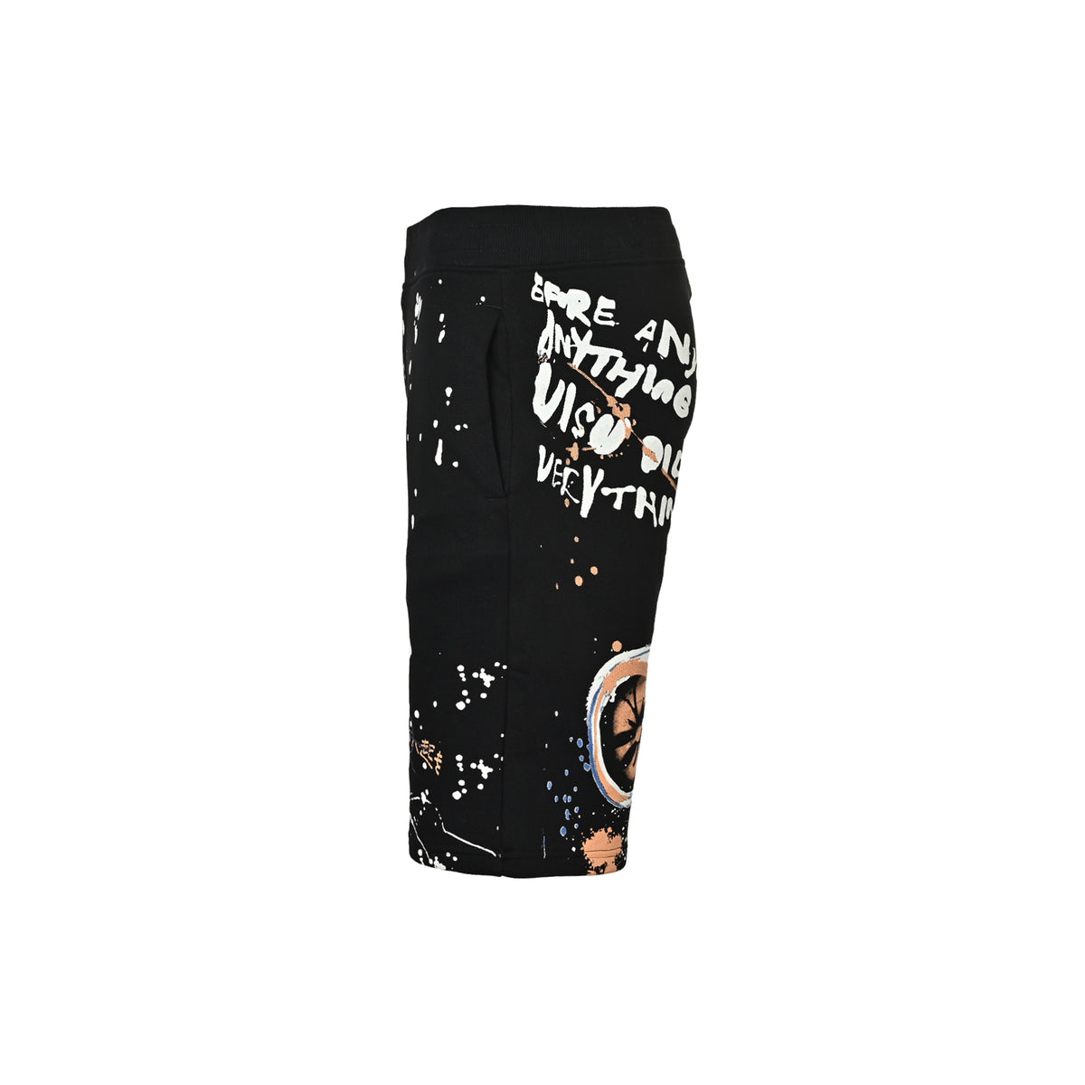 Evisu/Fukushen Splash Paint Seagull Spray Shorts