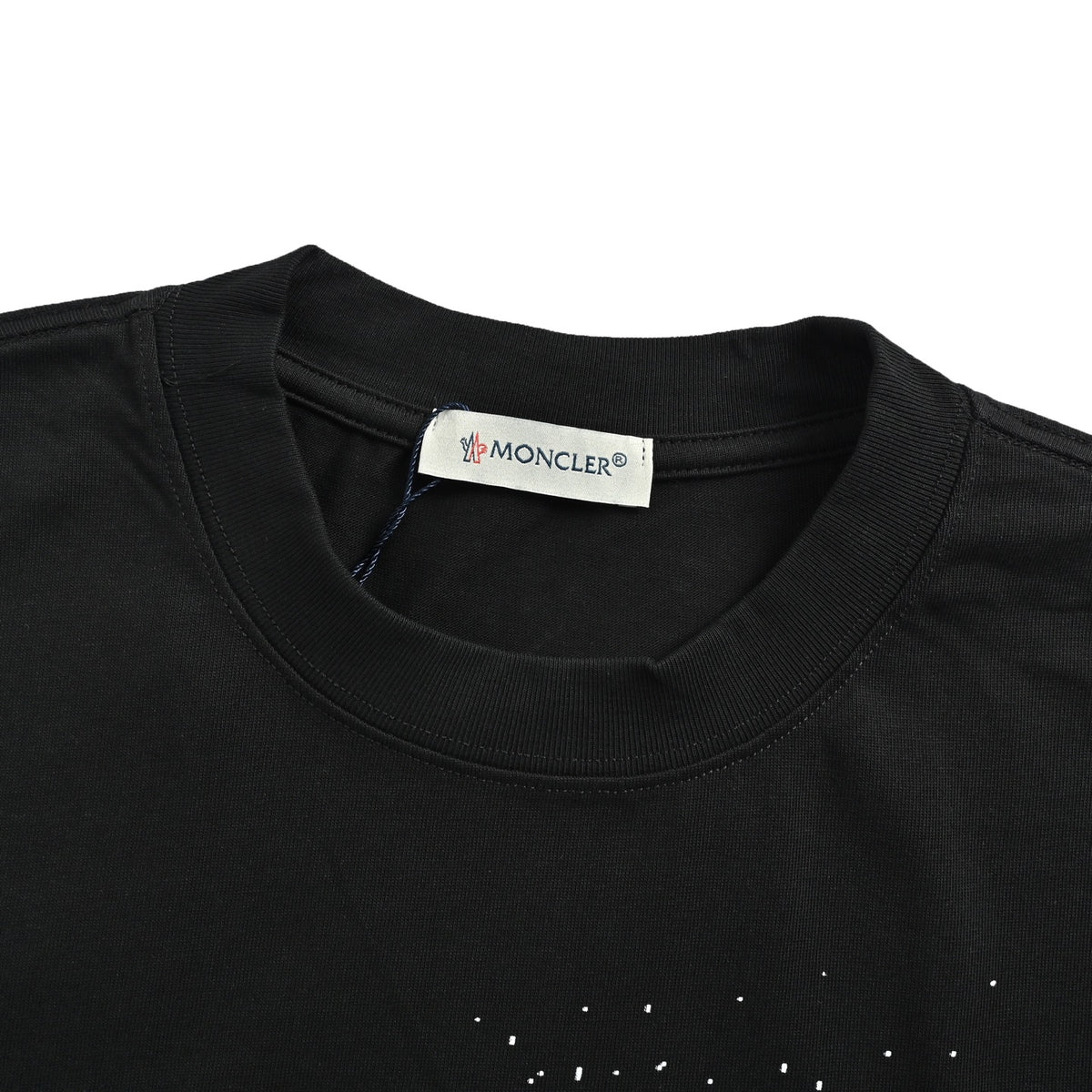 Moncler/mask blue and red contrast splash ink short sleeves