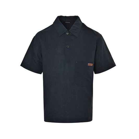 ZEGNA/Jegna linen short-sleeved polo shirt