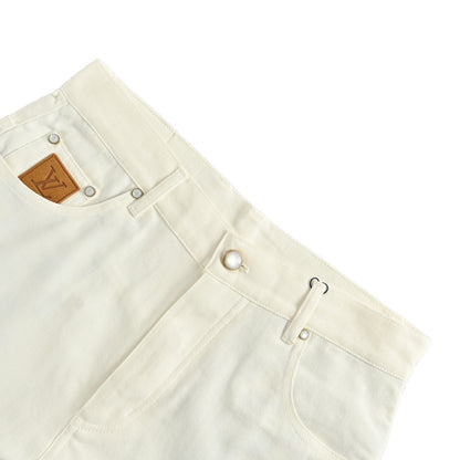 Louis Vuitton 25ss denim shorts with embroidered logo on back pocket