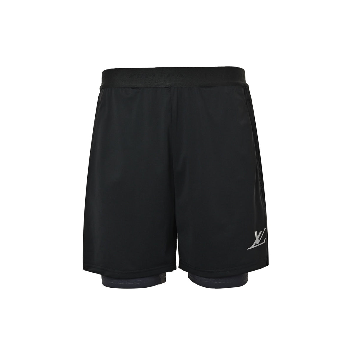 Louis Vuitton logo printed double shorts