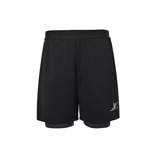 Louis Vuitton logo printed double shorts