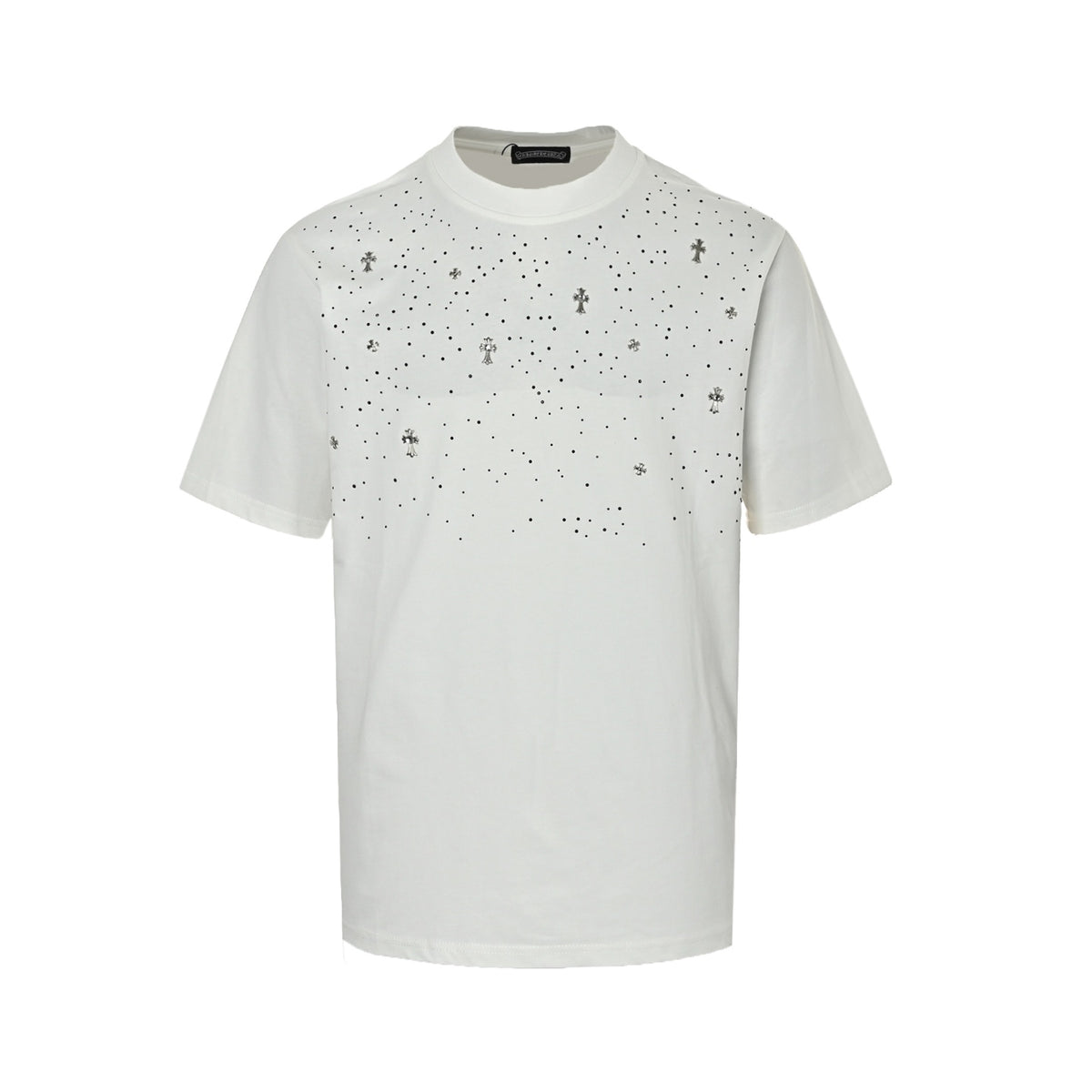 Chrome Hearts/Chrome Heart Metal Cross Hot Diamond Short Sleeves