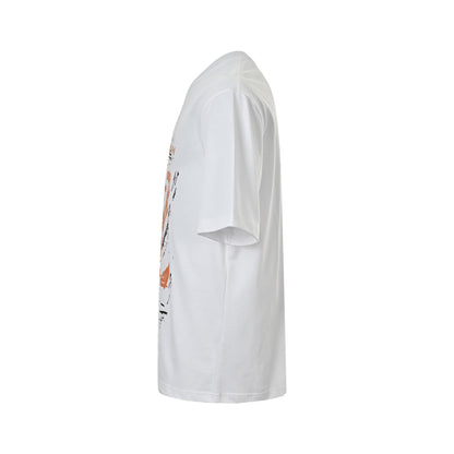 Louis Vuitton hand-painted graffiti large letters logo short sleeves