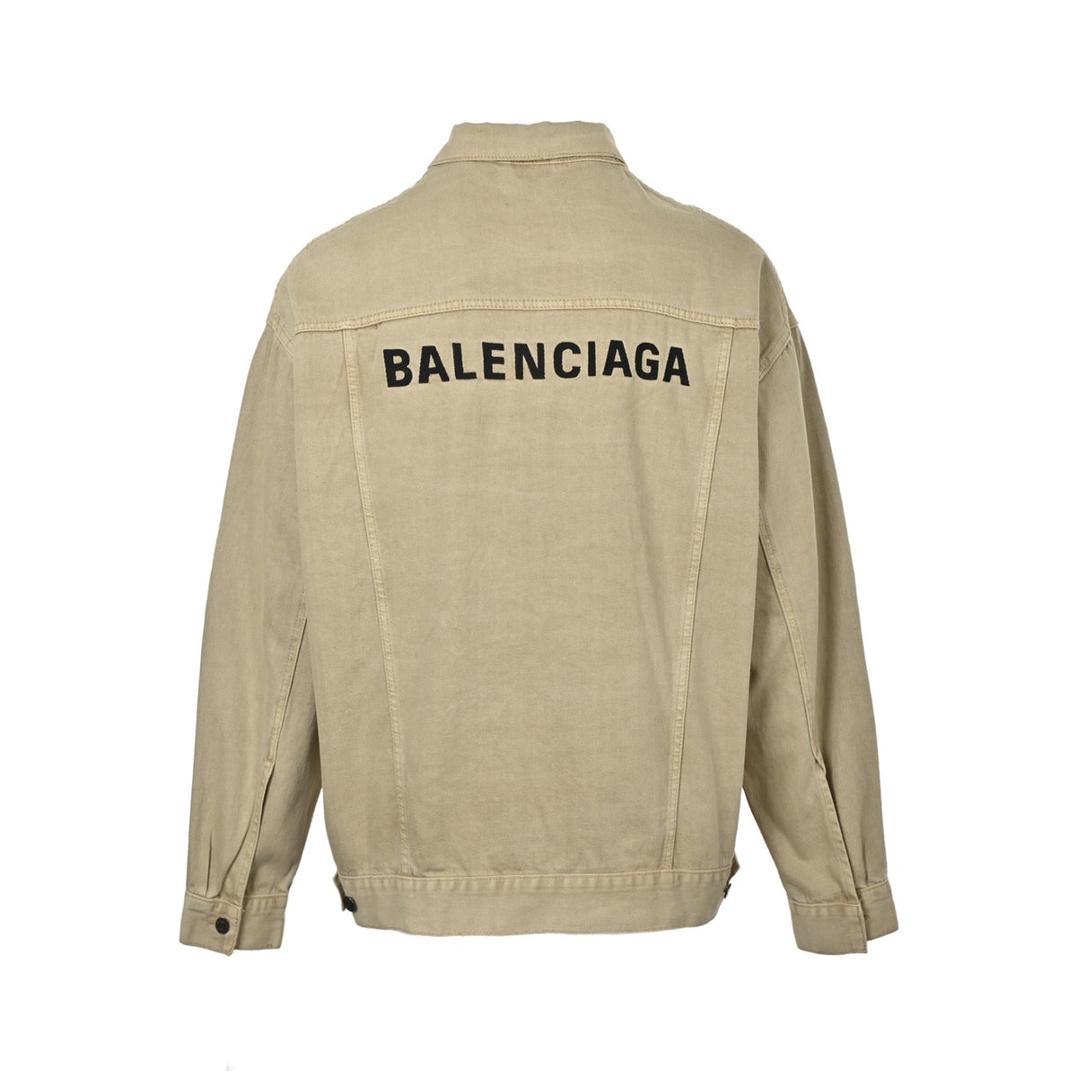 Balenciaga/Balanciaga 25Fw back embroidered khaki denim jacket