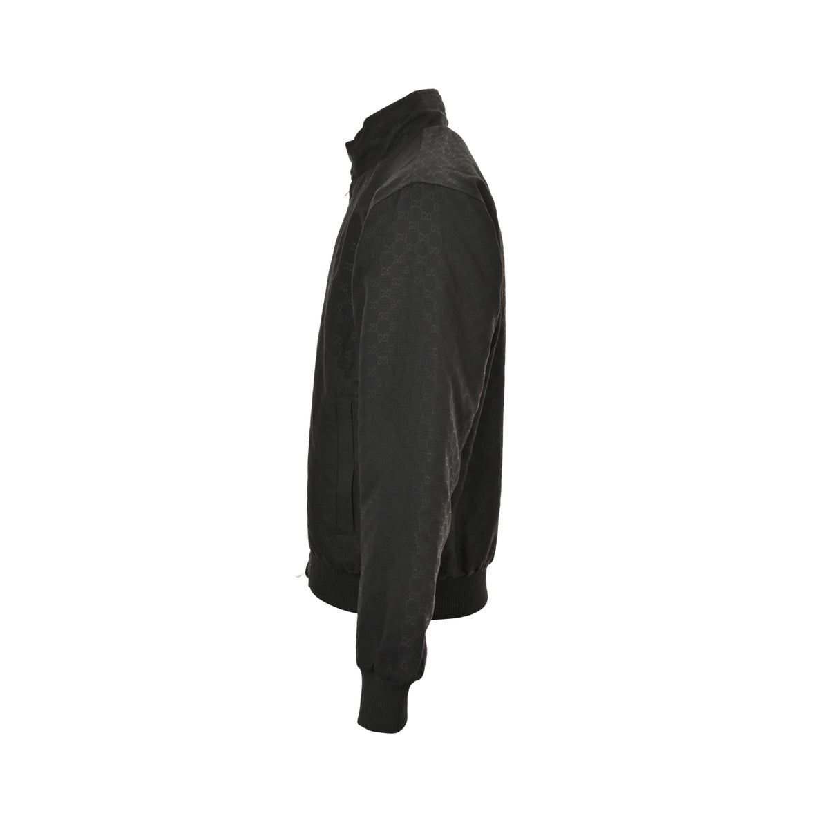 Gucci all-print GG stand-up collar padded jacket