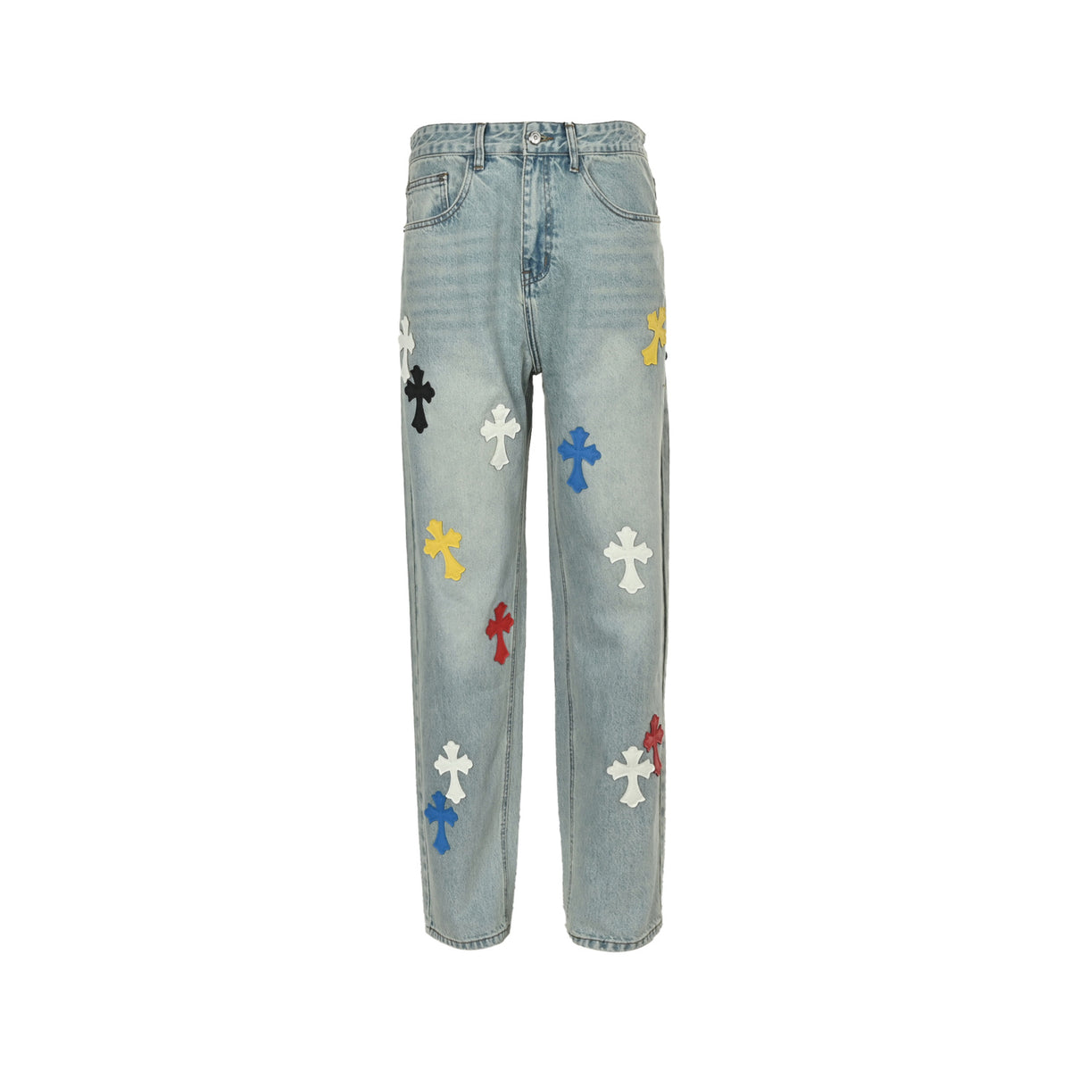 Chrome Hearts/Chrome Heart Macaron Color Cross Jeans