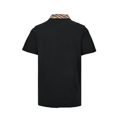 Burberry collar plaid Polo short sleeves
