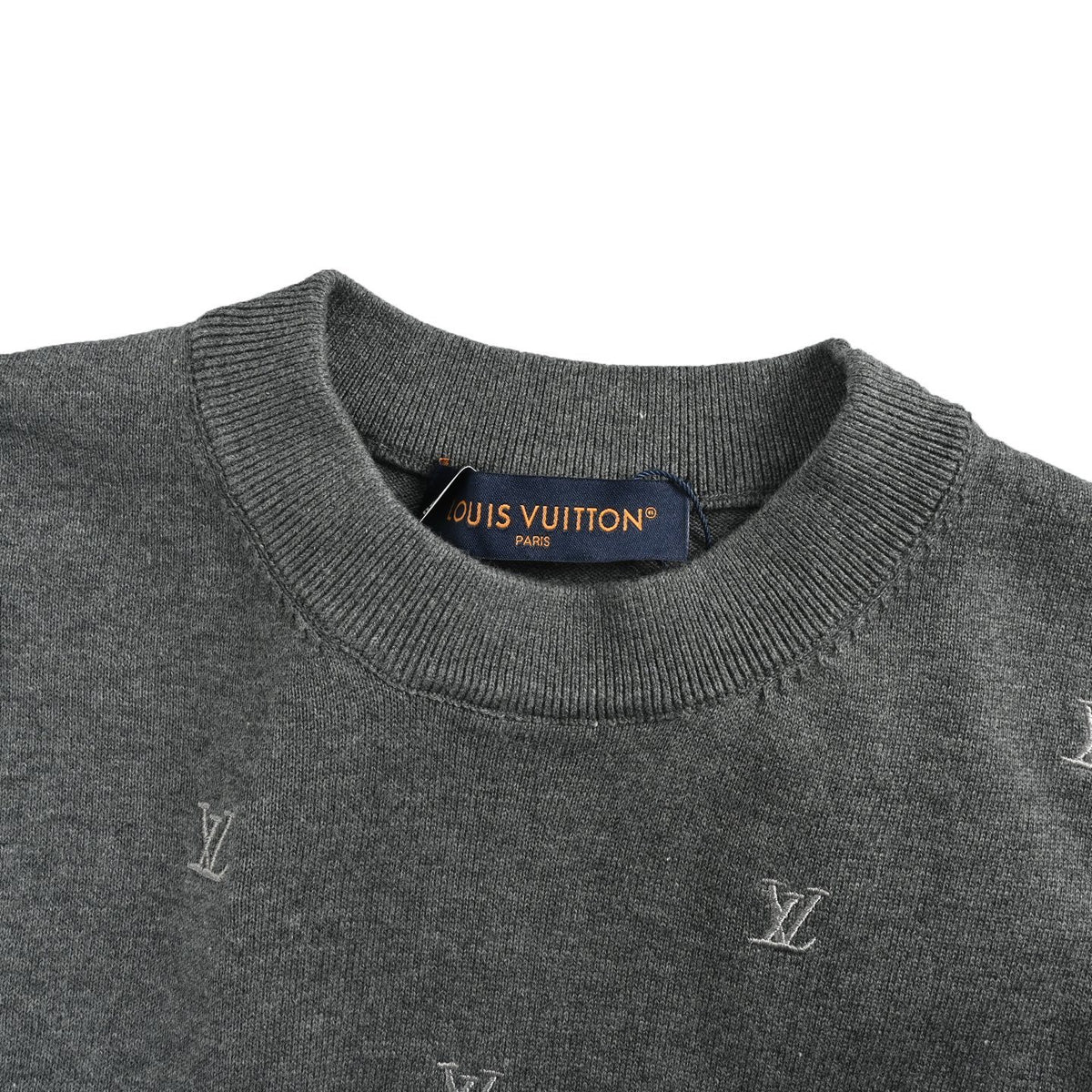 Louis Vuitton small letter embroidered knitted short sleeves