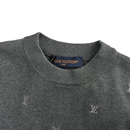 Louis Vuitton small letter embroidered knitted short sleeves