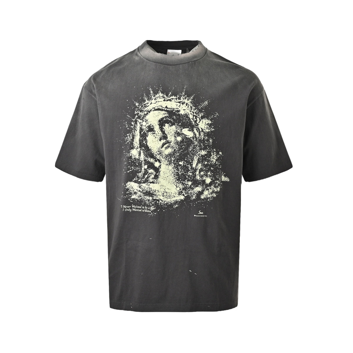 SAINT MICHAEL Luminous Virgin of Thorns printed short sleeves
