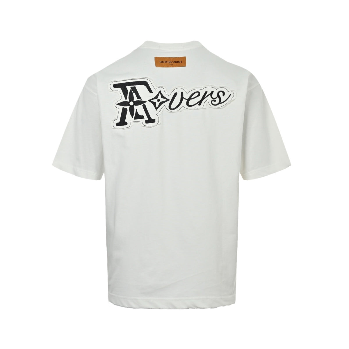 Louis Vuitton 26ss heavy duty frayed patch embroidered short sleeves