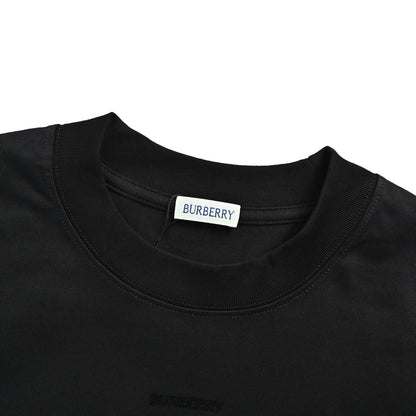 Burberry 26ss double-sleeved war horse flocked round neck short sleeves