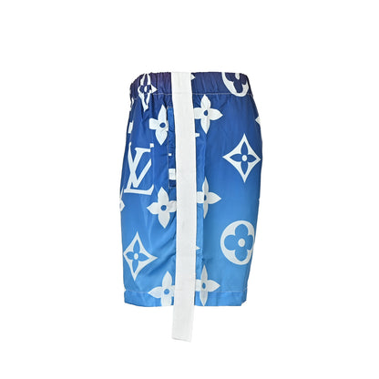 Louis Vuitton presbyopic gradient blue web shorts