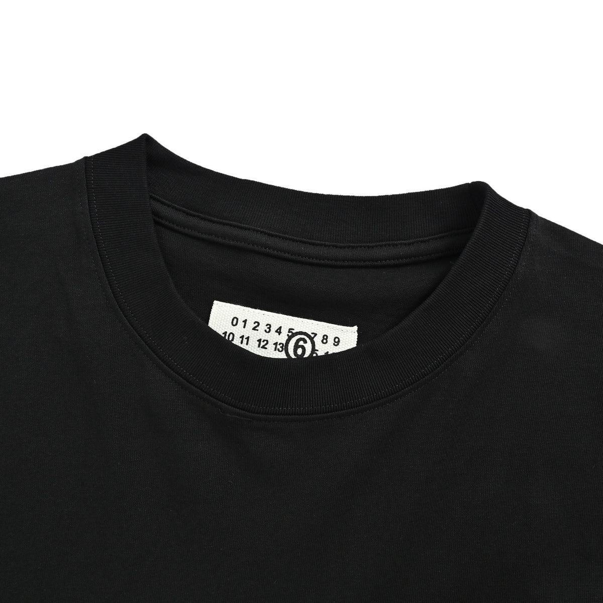 Maison Margiela/Margiela MM6 hand-painted architectural print round neck short sleeves