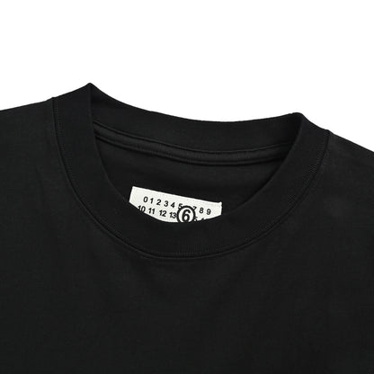 Maison Margiela/Margiela MM6 hand-painted architectural print round neck short sleeves