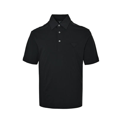 Prada triangle cloth label Polo short sleeves