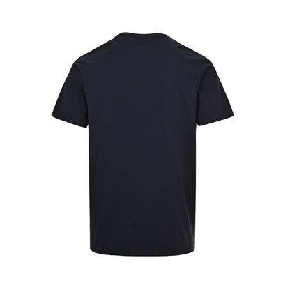 Armani small logo embroidered short-sleeves (2 pieces in a box/1 each in navy blue and white)