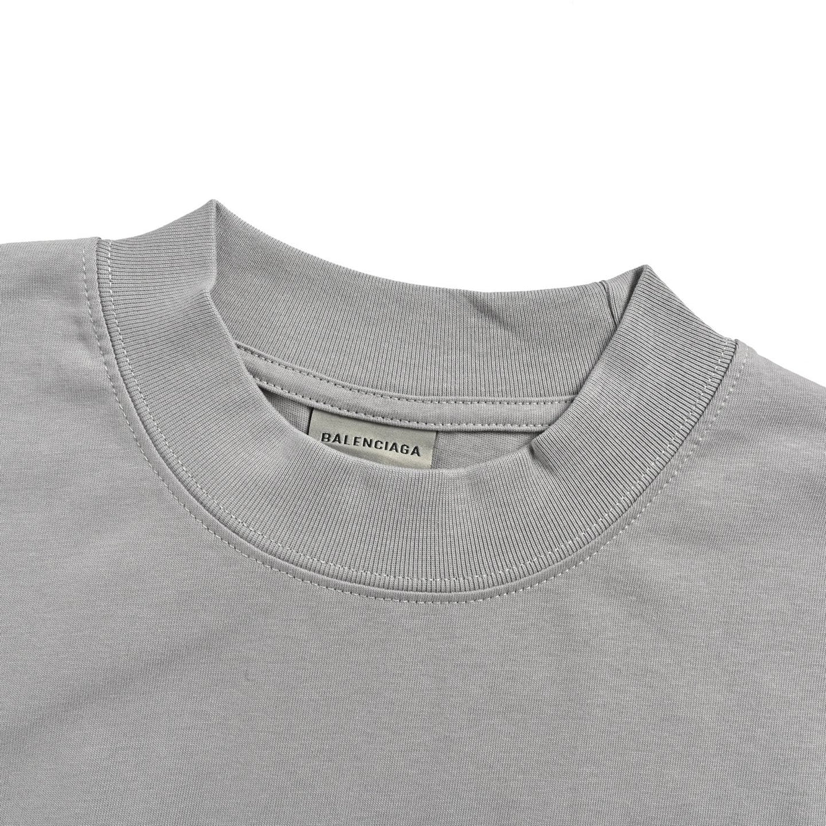 Balenciaga distressed graffiti embroidered letter short sleeves