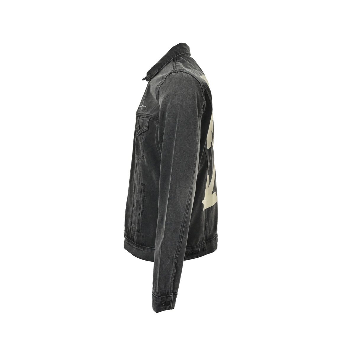 OFF WHITE C/O VIRGIL 20Fw yellow rubber arrow print denim jacket