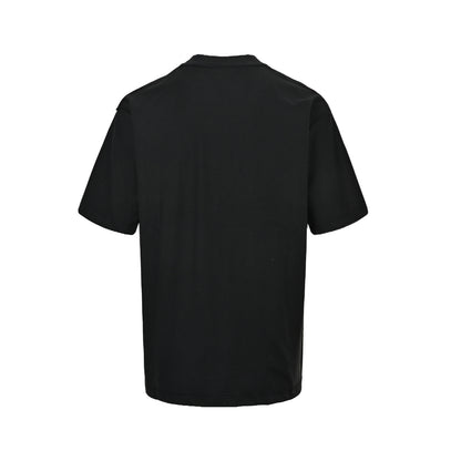 Balenciaga 24ss inverted letters overlapping embroidery short sleeves