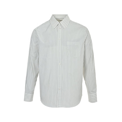 Celine Arc de Triomphe vertical stripe embroidered long-sleeved shirt
